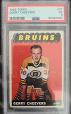 1965 TOPPS Gerry Cheevers #31 VG PSA 3