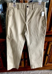 Gap Mens Size 29X30 Relaxed Performance Cotton/ Spandex Pants Khaki NWT - Picture 1 of 13