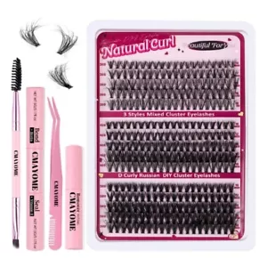 Wimpern Extensions Set Künstliche Wimpern Natürliche DIY Wimpernverlängerung - Bild 1 von 9