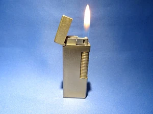 Dunhill Rollagas Feuerzeug in Gold mit neuen Ventilen funktionsfähig gasdicht - Bild 1 von 14