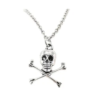 New Fashion Stylish Skull N Bones Stainless Steel Necklace - Picture 1 of 5