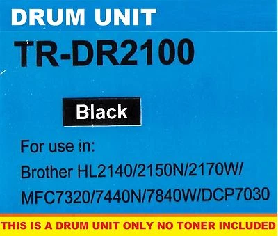 DR2100 DRUM COMPATIBLE WITH BROTHER MFC-7320,MFC-7440N,MFC-7840W,DCP-7030,HL2140 - Image 1 of 3