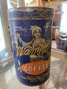 Rare Wampum Coffee 3 Pound Tin With Lid - Picture 1 of 9