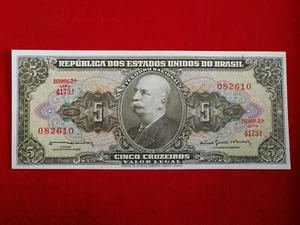 Brésil - Brazil 5 Cinco Cruzeiros 1962 Sign.11 Pick 176a NEUF / UNC ! - Imagen 1 de 2