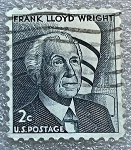 US Postage #1280 Frank Lloyd Wright 1965 2 Cent RARE Stamp - Picture 1 of 2