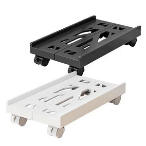 Adjustable Mobile CPU Stand Ventilated Computer Tower Stand With Rolling Caster - Picture 1 of 14