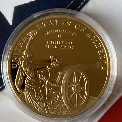 THE BILL OF RIGHTS SECOND AMENDMENT COMMEMORATIVE COIN PROOF - RETAIL $79.95 - Image 1 of 4