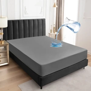 Waterproof Mattress Protector 18" Deep Fitted Sheet Breathable Mattress Cover - Picture 1 of 18