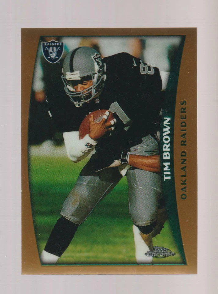 1998 Topps Chrome #132 Tim Brown card, Oakland Raiders HOF - Image 1 of 1