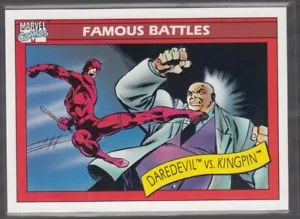 1990 Impel Marvel Universe #95 DAREDEVIL vs. KINGPIN - Battaglie Famose - Come Nuovo - Foto 1 di 2