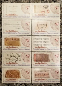 2013 Topps Allen & Ginter Mini Codici Cifrari e Crittografie Set Completo (10) - Foto 1 di 2