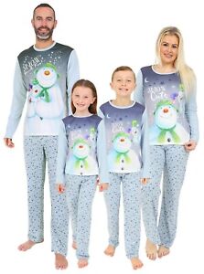 Pyjama long de Noël officiel assorti famille Le bonhomme de neige et le snowdog