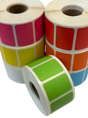 1.5"x1" GREEN Colored Direct Thermal Printer Zebra Sato Labels Sticker 2 Rolls - Image 1 of 4