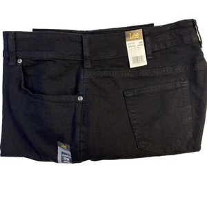 LEE Women's Plus Size 22W Relaxed Fit Straight Leg Jean Black Onyx - Foto 1 di 9