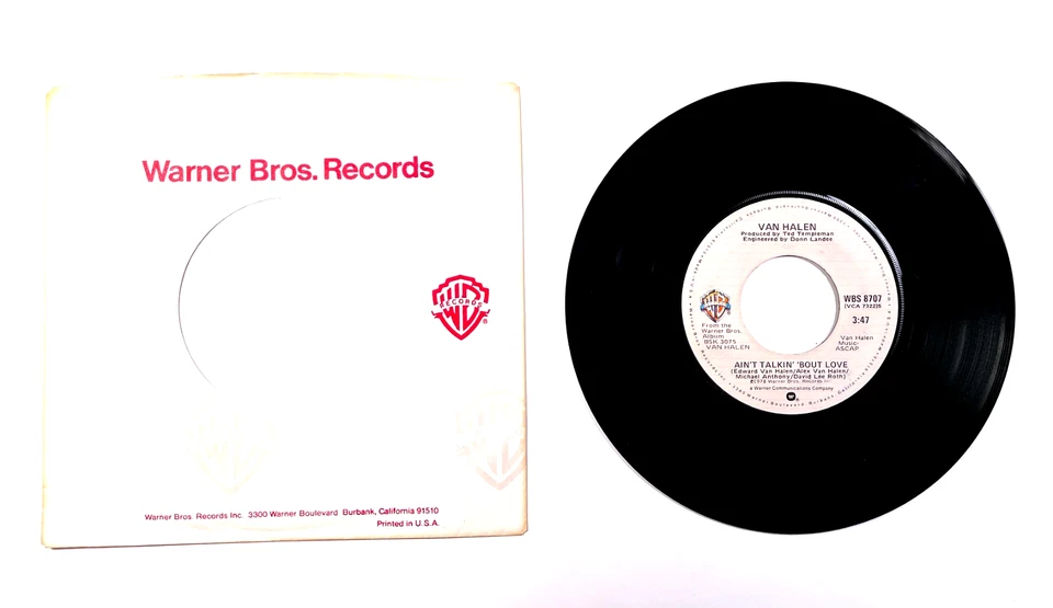 Van Halen - AIN'T TALKIN' 'BOUT LOVE - 1978 Warner Bros WBS 8707 (RARE 45!)   EX - Image 1 of 2