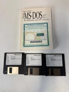 Microsoft MS-DOS 6.22 Plus Ulepszone narzędzia - Oryginalne z dyskietką Boook Vintage - Zdjęcie 1 z 2