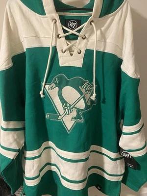 Pittsburgh Penguins 47 Marca Día de San Patricio Superior Lacer Pullover Sudadera con Capucha  Foto 1 de 4