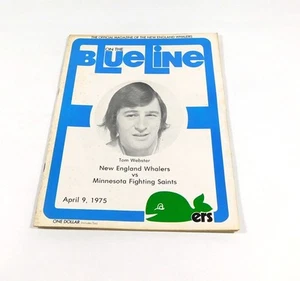 1974-75 New England Whalers vs Fighting Saints WHA Hockey Playoffs Programa 4-9-75 - Imagen 1 de 2