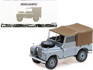 1949 Land Rover RHD (Right Hand Drive) Gray with Brown Canopy 1/18 Diecast Model - Picture 1 of 1