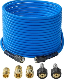 Pressure Washer Hose 1/4" x 50ft – 3600PSI, M22, Kink & Wear Resistant - Picture 1 of 8