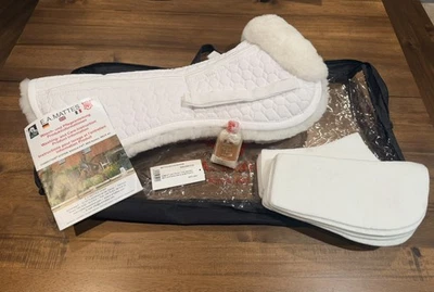 Media almohadilla de piel de oveja mate EA sin columna vertebral con borde frontal y Polyflex  Foto 1 de 4