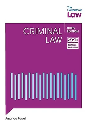 SQE - Criminal Law 3e (SQE1), Powell, Amanda - Image 1 of 2