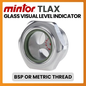 Hydraulic Visual Level Indicator with Glass, Sight Glass, BSP or Metric Thread - Picture 1 of 3