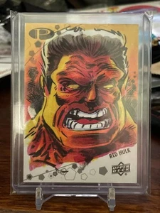 2021 marvel premier sketch Red Hulk sketch - Jason Crosby 1/1 - Picture 1 of 2