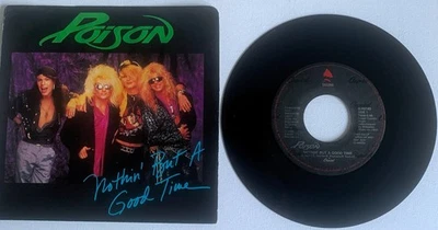 POISON-NOTHIN' BUT A GOOD TIME-7" VINYL PICTURE SLEEVE-(Glam, Hard Rock) - Image 1 of 2