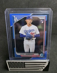 2024 Bowman Chrome 37 Emmet Sheehan blue refractor 03/150 Dodgers RC - Picture 1 of 2