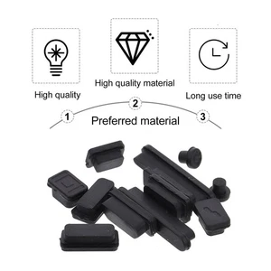 5 Sets Dust Plug Usb Cover Waterproof Black Computers Port Stopper - Afbeelding 1 van 12