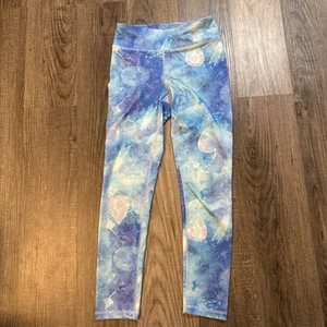 90 Degree By Reflex Legging Blue Artsy Size Girls 12 Large Athleisure - Picture 1 of 3