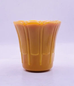 Vintage MCM Akro Agate Clarksburg Orange Slag Mini Vase 3” - Picture 1 of 5