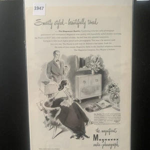 Vintage 1947 Magnavox Smartly Styled Beautifully Toned Ad Advertisement - Foto 1 di 2