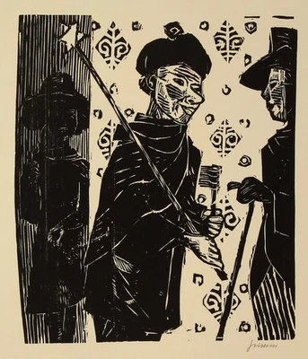 Willem Grimm (1904-1986) Holzschnitt RUMMELPOTT #3 - Bild 1 von 3