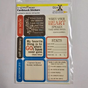 Imagination Project Stickers All About Me Journaling Quote Squares Gin-X Vtg - Picture 1 of 3