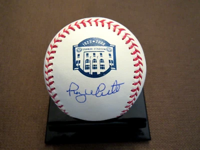 ROY WHITE 77-78 WSC YANKEES SIGNED AUTO FINAL STADIUM SEASON BASEBALL STEINER - Image 1 of 3