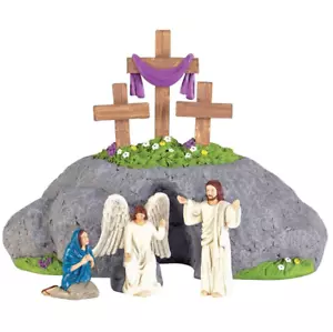 Easter 4-Piece Resin Figure Set with Detailed Religious Figurines for Holiday. - Picture 1 of 4