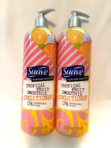 (2) Suave Flavor Factory Tropical Fruit Smoothie Conditioner No Dyes 20 Oz Each - Picture 1 of 5