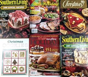 Lot (6) Christmas Cookbooks & Magazines Southern Living Wilton Taste of Home - Picture 1 of 7
