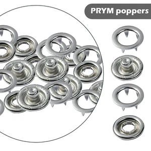 Sujetadores a presión PRYM plateados botones de latón sin níquel 8/9,5/10 mm - Imagen 1 de 17