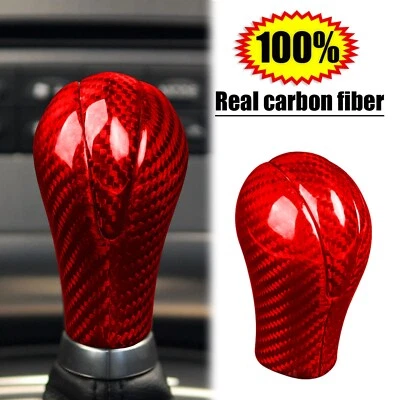 Tampa de botão de câmbio de marchas fibra de carbono vermelha para Infiniti G25 G35 G37 FX37 QX50 QX7 3K - Imagem 1 de 4