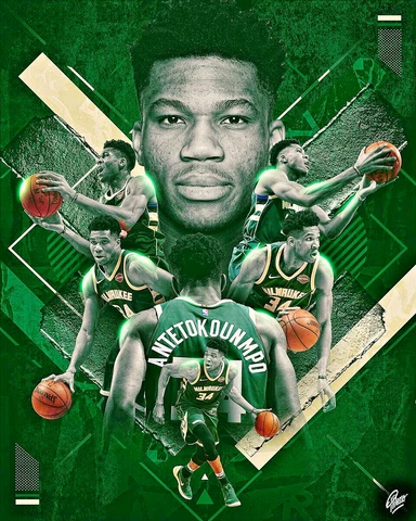 NBA MILWAUKEE BUCKS GIANNIS ANTETOKOUNMPO BASKETBALL DECOR FRIDGE MAGNET #3 Cover