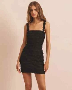 *SALE* EVARAE Kiki Cotton Embroidered Mini Dress Black - UK 6/8/10/12/14 - Tag - Picture 1 of 3