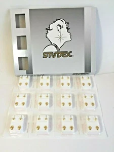 Studex Sterilized Ear Piercing Stud 4MM * Regular * Gold Plated * 12 Pairs R200Y - Picture 1 of 1