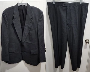 Vintage Burberrys' grau Nadelstreifen 2 Stück Wollanzug Jacke Größe 48 Hose Größe 40x31 - Bild 1 von 24