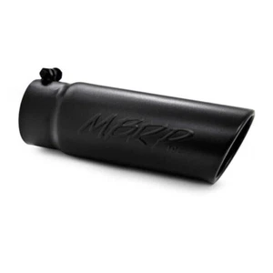 MBRP T5112BLK for Universal Tip 4 O.D. Angled Rolled End 3.5 Inlet 10 Length- B - Foto 1 di 12