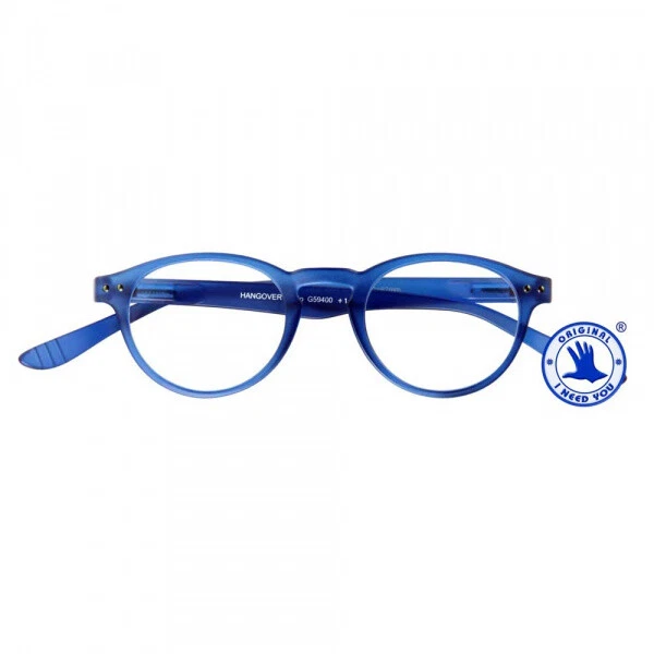 I NEED YOU GMBH Lesebrille + Etui Hangover Panto Blau (+1,0 dpt)