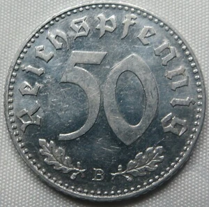 DEUTSCHLAND 3. Reich 50 Reichspfennig 1940 B Wien Österreich über UNC Hakenkreuz #A63 - Bild 1 von 2