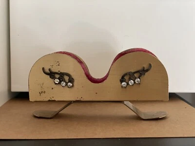 Soporte para gafas vintage, tono dorado con detalles de diamantes de imitación Foto 1 de 4